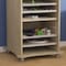 Flash Furniture Bright Beginnings Commercial Space Saving Wooden Mobile STEAM Wall Accessory Board Storage Cart, Locking Caster Wheels, Kid Friendly Design, Natural MK-ME06639-GG - alternate 4